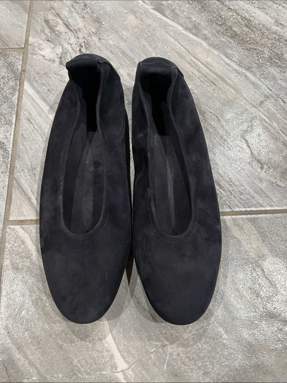 Arche Black Suede Slip-On Ballet Flats